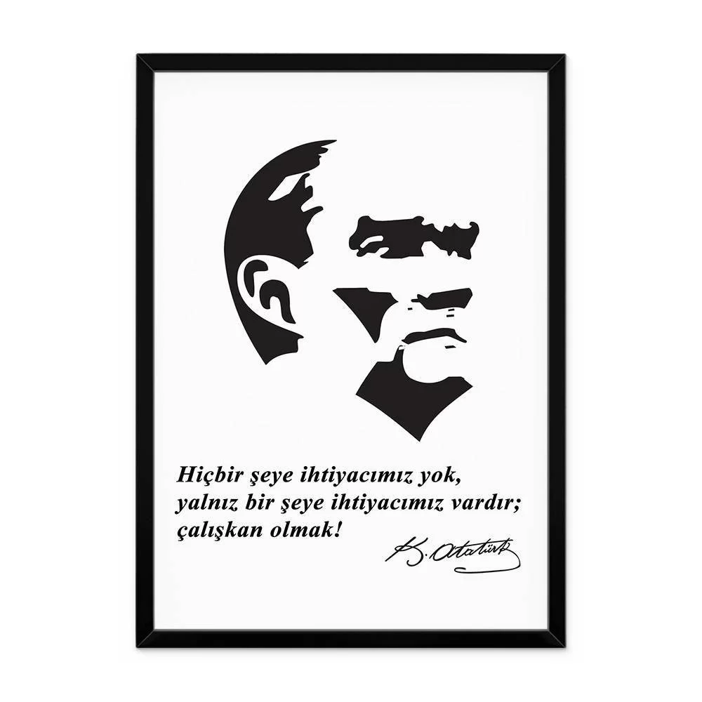 Atatürk Sözlü Çerçeveli Tablo